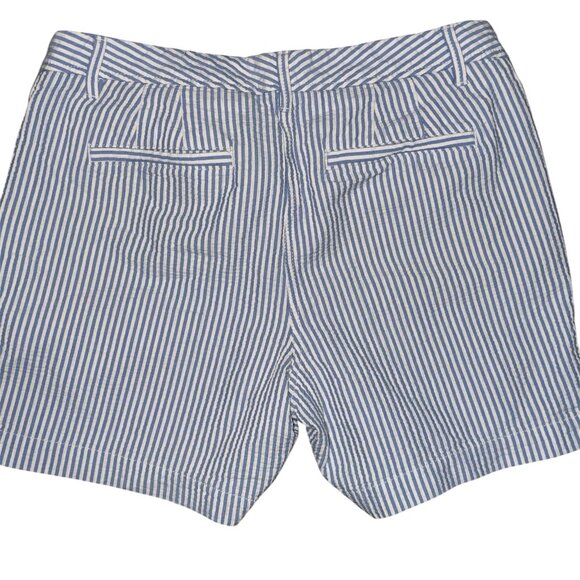 BLUE AND WHITE STRIPE SHORTS - Picture 2 of 3